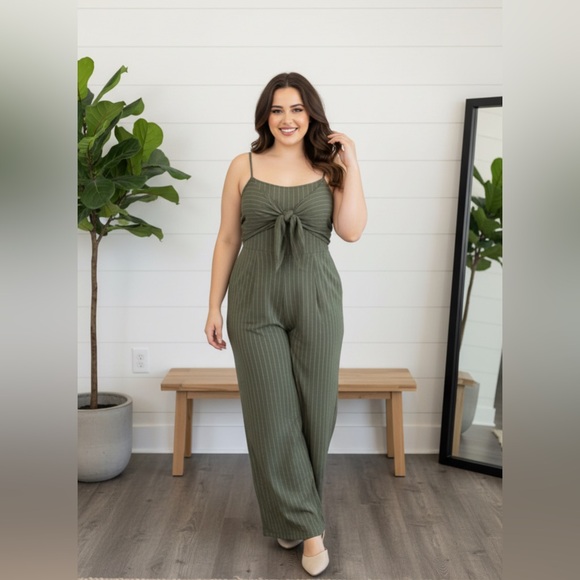 Flying Tomato Pants - Flying Tomato Olive Green Jumpsuit L